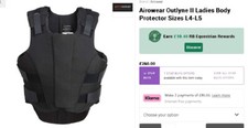 2018 Regs.L4 slim SHORT.Uk 14 ish.Body Protector .Airowear JUMP -  XC Comfy LOOK