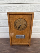 Stickley Oak Wood Mantel Clock Signed 89-83