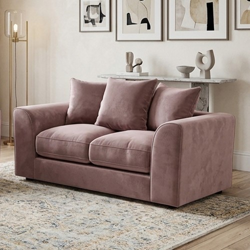 Plush velvet seater couch - plush,