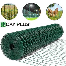 25m PVC Coated Wire Mesh Fencing Green Galvanised Garden Fence Welded Wire Mesh