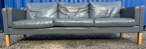 Danish leather sofa vintage - danish,
