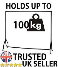 SHOP TRADE HEAVY DUTY CLOTHES RAIL 6ft 5ft 4ft Long x 5ft H Garment Hanging Rack