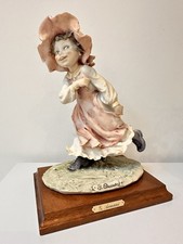Giuseppe Armani 1992 Florence Figurine –Running Girl with Hat-Collectible Statue