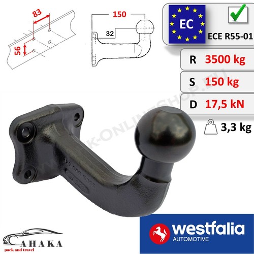 Extra long flange tow ball - extra,