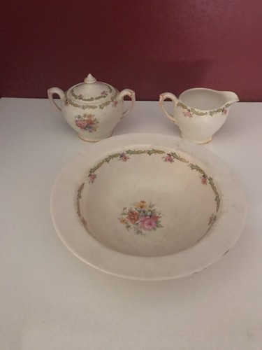 Antique set bowl sugar creamer - bowl,
