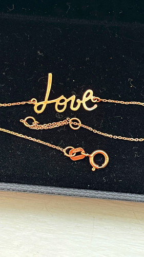 9ct rose gold love charm - 9ct,