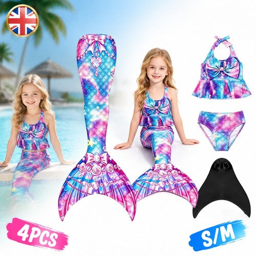 4pcs kids mermaid tail with - 4pcs,
