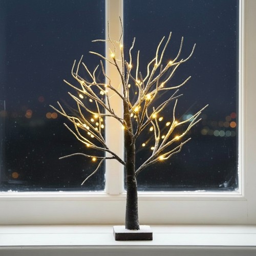 2ft snowy twig - snowy, warm