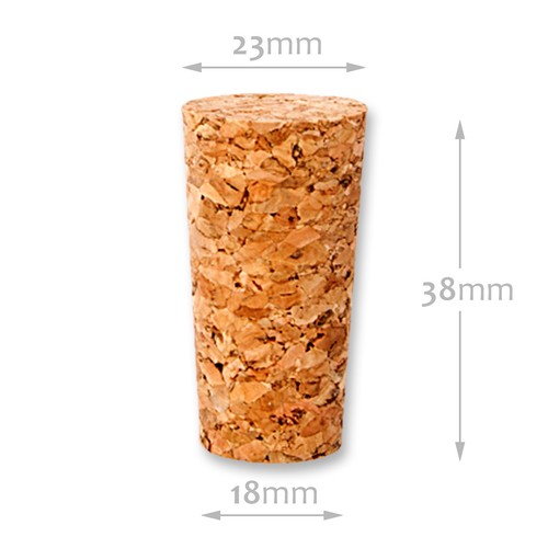 Cork bungs for home - made, wine