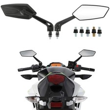 Black Motorcycle Rearview