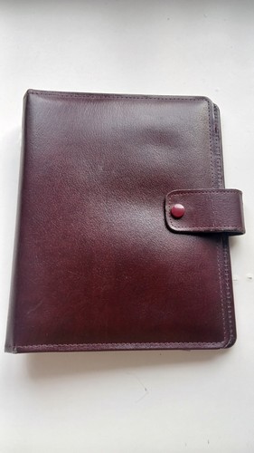 Vintage leather organiser - leather, a5