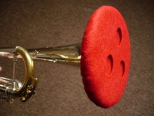Trumpet Felt Mute Vented Double Thickness Red w/ Red Lining Demo Video Cornet