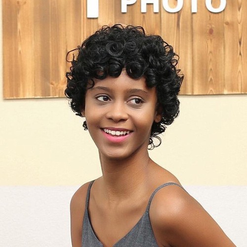 Short afro curly brazilian - afro,