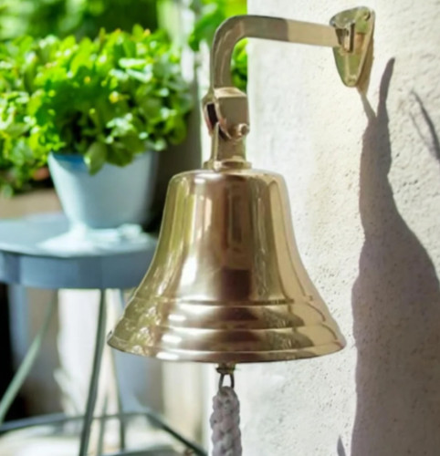 Brass wall mounted ships - wall, bell