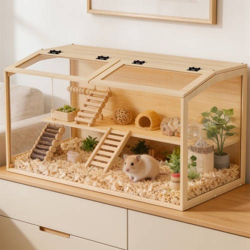 Spacious hamster cage indoor - spacious,