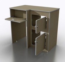 PLY Camper Van furniture kitchen pod / LH SMEV 9722 hob / CRX50 fridge (POD-023)