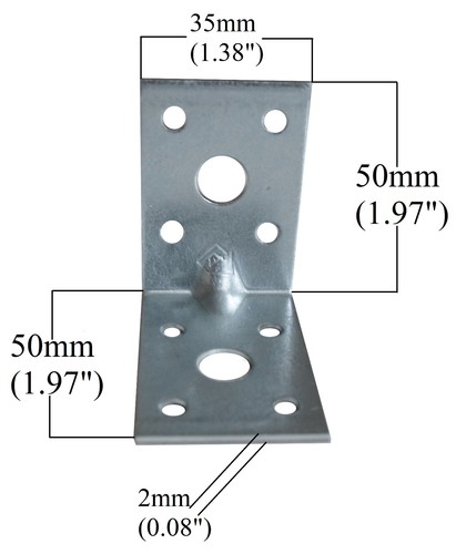 Heavy duty 2mm thick - heavy, zinc