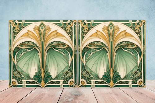 Art deco design ceramic tiles - art,