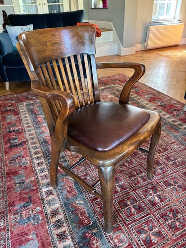 Oak captain chair desk - oak,