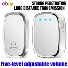 WIRELESS CORDLESS MAINS PLUG IN DOOR BELL DOOR CHIME 58 CHIMES 300M RANGE 110DB