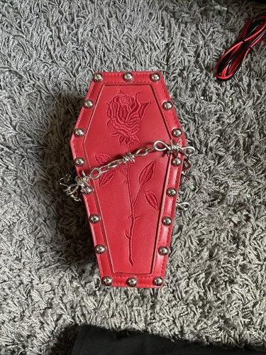 Gothic faux leather coffin - gothic,
