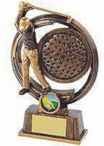 Male golf trophy - golf, antique