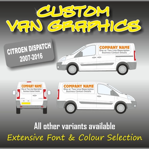 Van graphics sign writing - van,