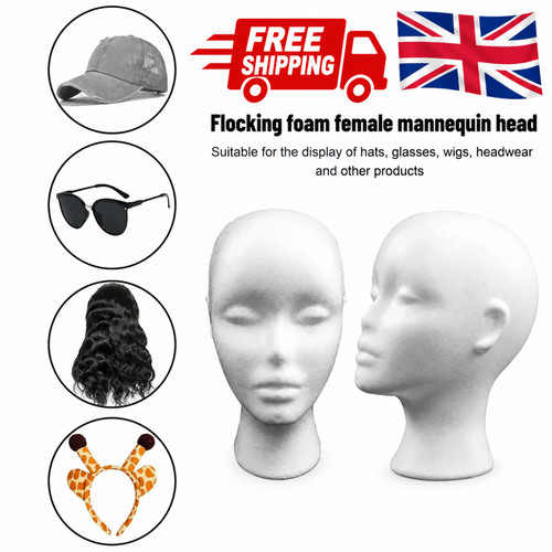 Polystyrene foam head dummy - head,