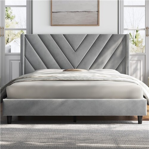 Full queen upholstered - upholstered, bed