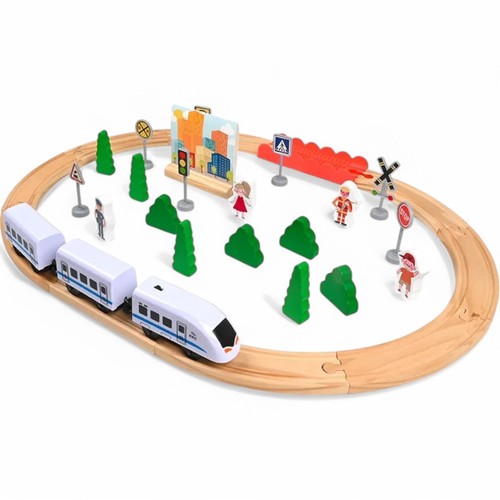 Kids wooden train - kids, track