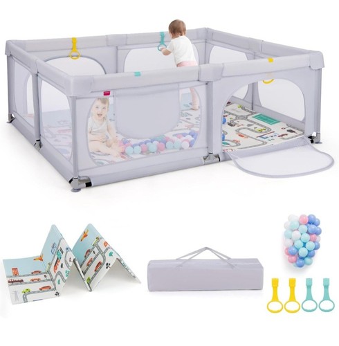 Costway grey playpen centre - grey,