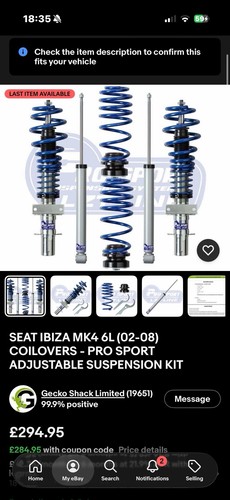 Prosport coilover suspension - coilover,