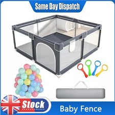 Large Baby Playpen Toddlers Infant Activity Center Saftety Play Fence Yard Grey