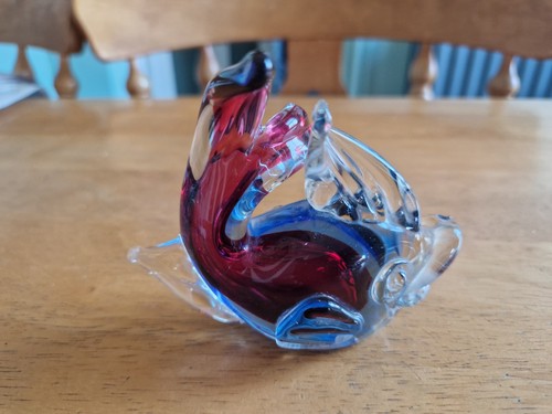 Glass angel fish ornament - glass,
