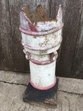 Salvaged Old Painted Clay Bishop Pot Chimney Garden Ornament 94.5cm High