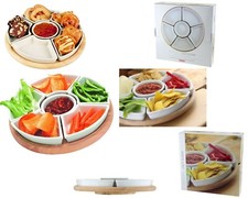 Wooden Lazy Susan With 6