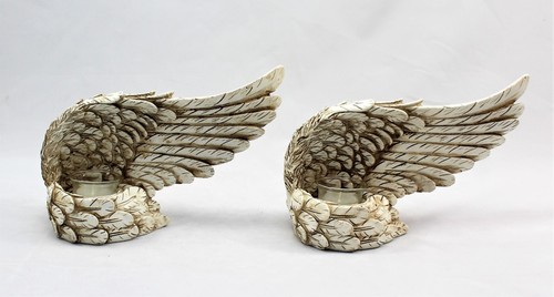 Angel wing pairs candle - angel,