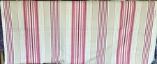Laura Ashley Irving Stripe Cranberry Curtain Fabric x 3 Metres