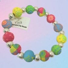 VIVA ORIGINAL SUN BURST Clay Beaded Bracelet Hippy Boho Gift Hand Made J155