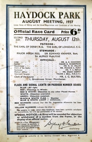 Rare vintage haydock park - vintage,