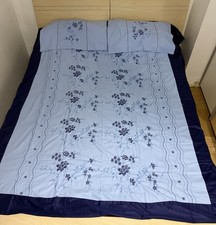 Vintage White Linen Flat Bed