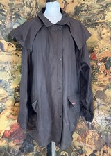 RM Williams Duster Oilskin Waxed Cotton Canvas Long Coat Jacket Size Large 