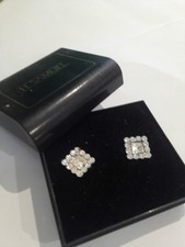 Women's H Samuel earrings  .925 silver with rhinestone