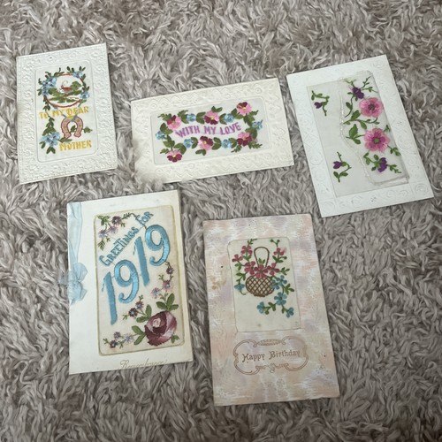Ww1 embroidered silk - ,