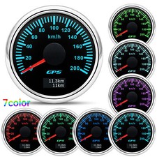 52mm Waterproof GPS Speedometer Gauge 0-200km/h for Motorcycles Boat Car Truck