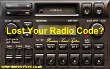 Volvo Radio Code Decode Unlock Codelocked Service SC 811 813 815 816 835 900 901