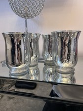 Silver Mirrored Candle Holder