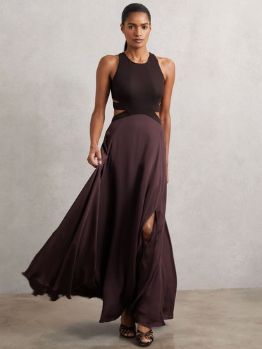 Reiss womens burgundy viscose - reiss,