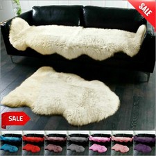 New Soft Sheepskin Rug Plain