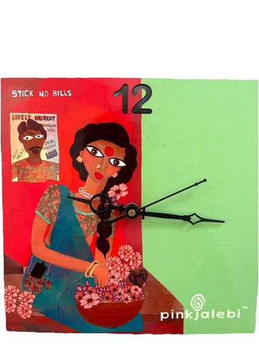 Flower seller desk clock - desk, –